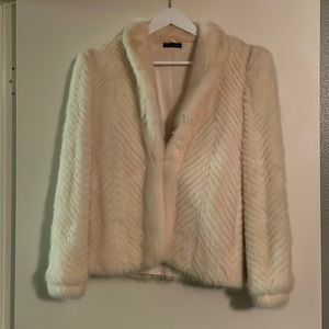 Vintage Ivory White Mink Coat